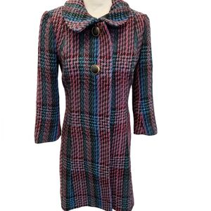Plenty by Tracy Reese Pink Plaid Coat Womens